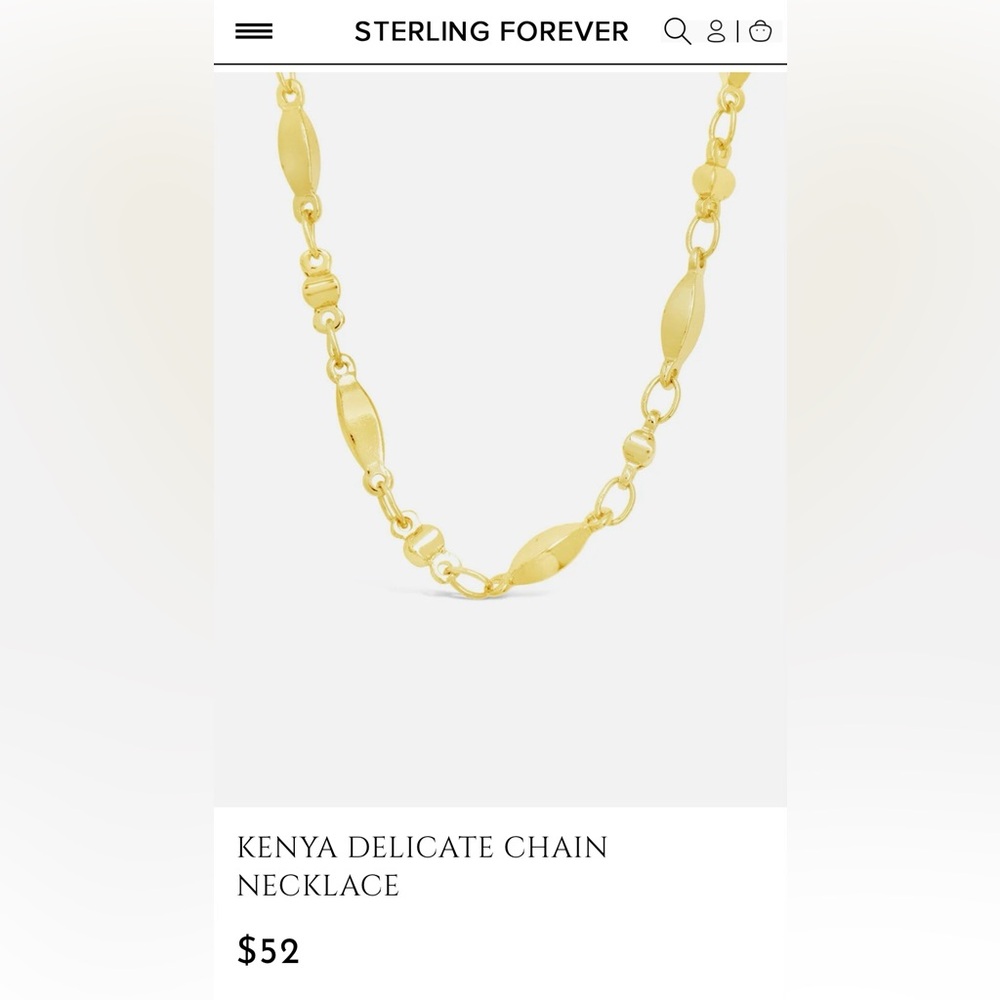 925 silver gold plated chain  - Women's necklace